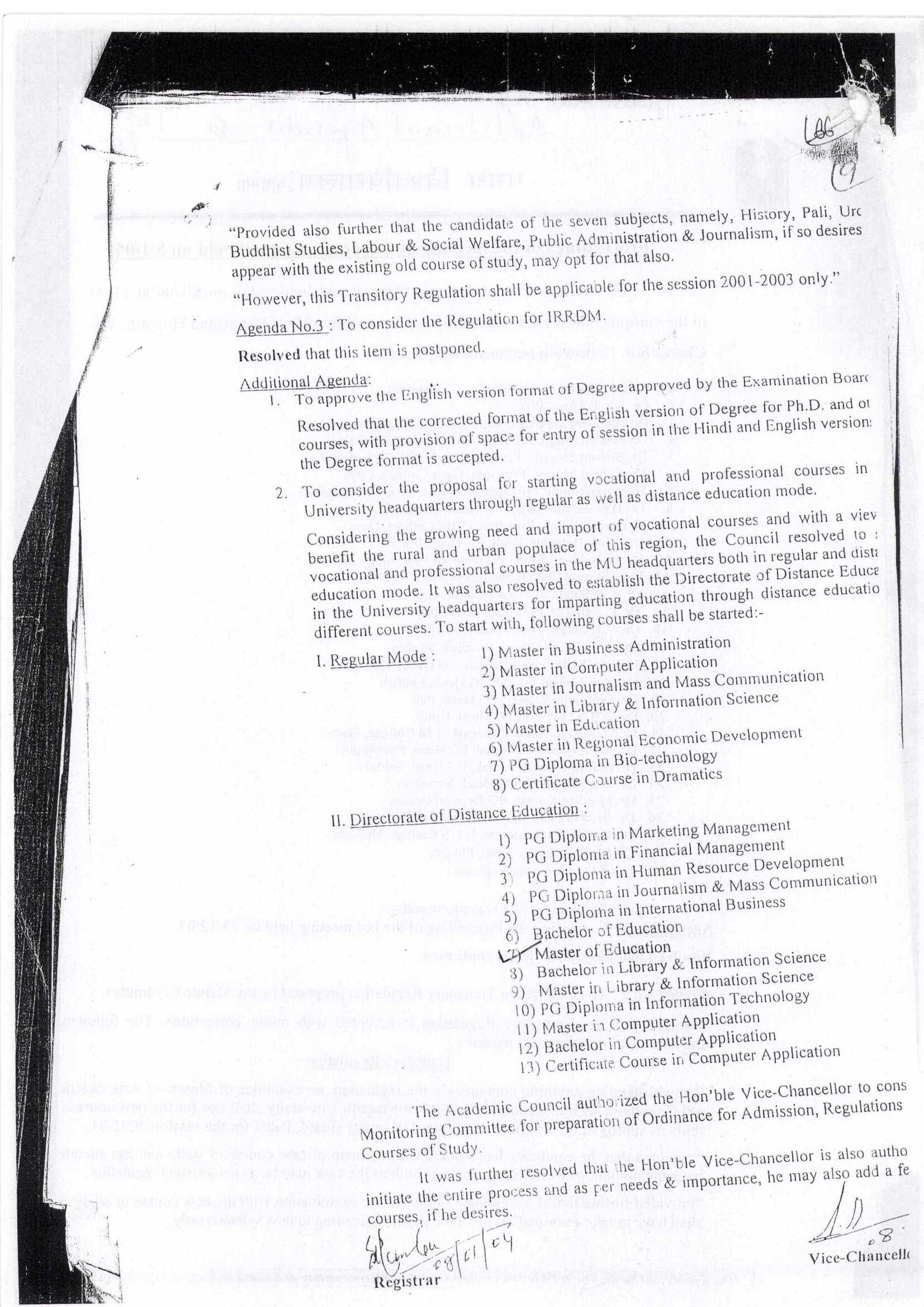 Directorate of Distance Education - MAGADH UNIVERSITY